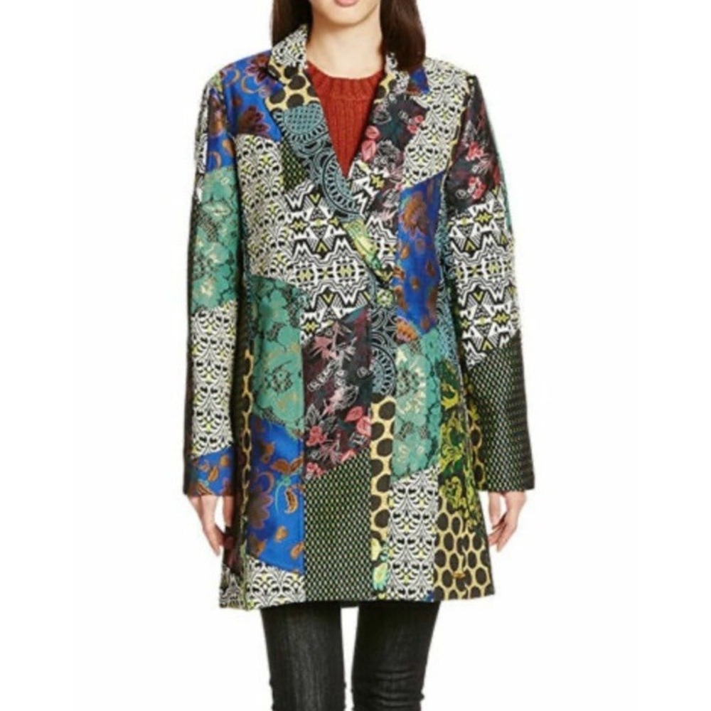 DESIGUAL Multicolor Patchwork Embroidered Jacket … - image 10